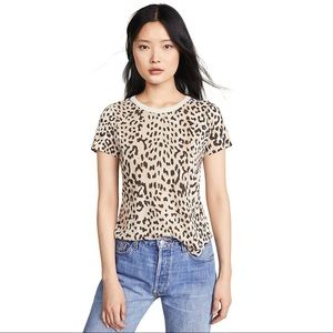 Chaser Animal Print Shirttail Hem Tee